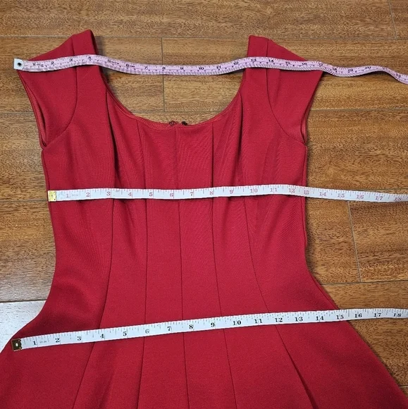Bailey 44 Red Cap Sleeve Fit & Flare Scoop Neck Dress Size XS - Picture 8 of 14